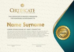 Certificate template with luxury and elegant texture modern pattern, diploma, Vector illustration