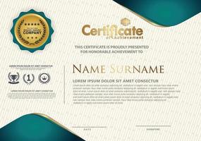 Certificate template with luxury and elegant texture modern pattern, diploma, Vector illustration