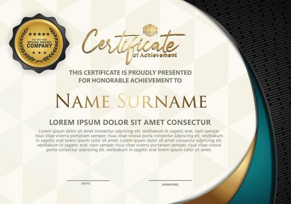 Certificate template with textured background,