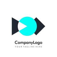 abstract geometrical logo concept. DOD shape logotype template. vector