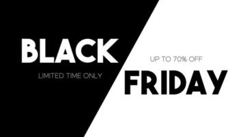 black friday typography with balck and white background, shopping sale event. vector