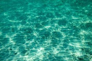 Emerald sea with ripple reflection on surface photo