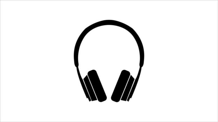 Headphone icon flat vector illustration