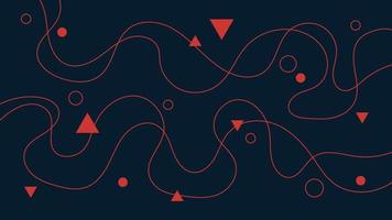 Modern abstract wavy lines triangles vector background