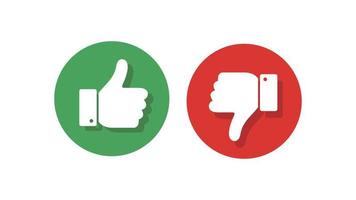 Yes or no thumb icon vector illustration
