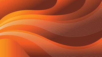 Abstract dynamic wave orange gradient vector background