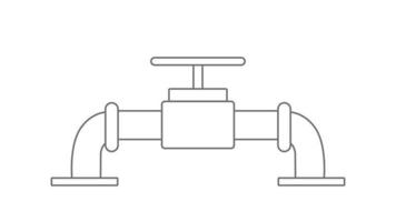 tubería de gas con ilustración de vector de icono de válvula