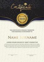 Certificate template with luxury and elegant texture modern pattern, diploma, Vector illustration