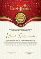 Certificate template with luxury and elegant texture modern pattern, diploma, Vector illustration