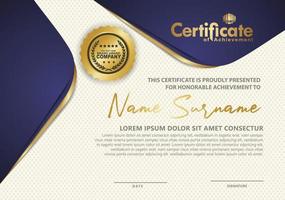 Certificate template with luxury and elegant texture modern pattern, diploma, Vector illustration