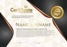 Certificate template with luxury and elegant texture modern pattern, diploma, Vector illustration