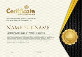 Certificate template with textured background, vector