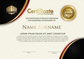 Certificate template with textured background, vector