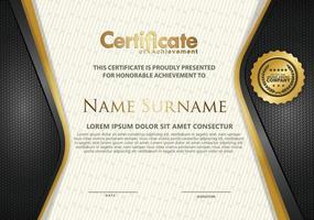 Certificate template with textured background, vector