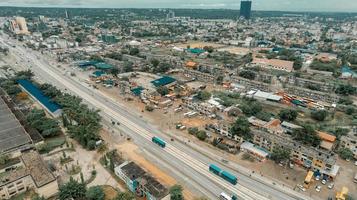 Aerial view of the industrial area in Dar es Salaam photo