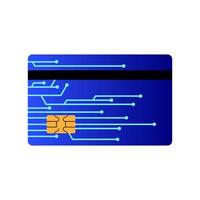 vector of e-money card with technology design, nfc card money.