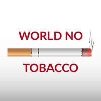 vector of a cigarette design concept of world no smoking.