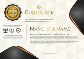 Certificate template with luxury and elegant texture modern pattern, diploma, Vector illustration