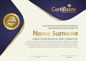 Certificate template with luxury and elegant texture modern pattern, diploma, Vector illustration