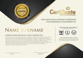 Certificate template with luxury and elegant texture modern pattern, diploma, Vector illustration