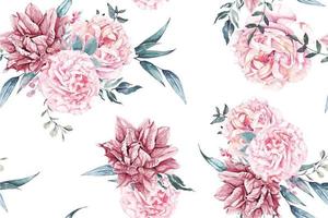 Pattern flowers with watercolor 52 vector
