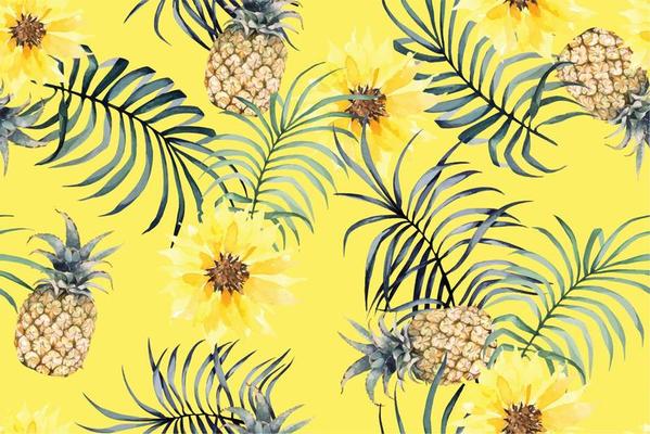 Pattern flowers with watercolor 103