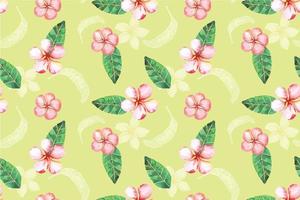 Seamless pattern of Blooming flowers with watercolor 70 vector