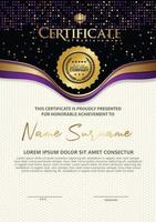 Certificate template with luxury and elegant texture modern pattern, diploma, Vector illustration