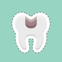 Sticker line cut Fillings. suitable for medicine symbol. simple design editable. design template vector. simple illustration vector