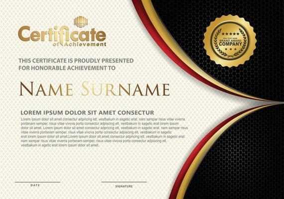 Certificate template with textured background,