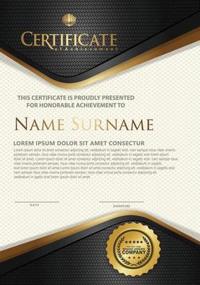 Certificate template with textured background,