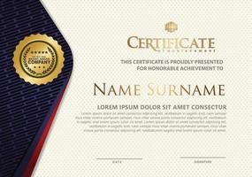 Certificate template with textured background, vector