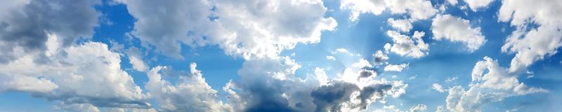 Panorama sky with cloud on a sunny day. Beautiful cirrus cloud. photo