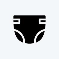 Icon Diaper. suitable for Kids symbol. glyph style. simple design editable. design template vector. simple illustration vector