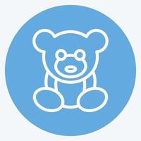 Icon Teddy Bear. suitable for Kids symbol. blue eyes style. simple design editable. design template vector. simple illustration vector
