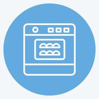 Icon Oven. suitable for Bakery symbol. blue eyes style. simple design editable. design template vector. simple illustration vector