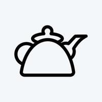 Icon Kettle. suitable for education symbol. line style. simple design editable. design template vector. simple illustration vector