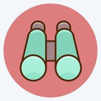 Icon Binoculars. suitable for education symbol. flat style. simple design editable. design template vector. simple illustration vector