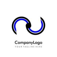 Abstract loop circle style logo vector