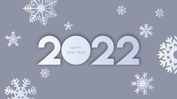 feliz año nuevo 2022 tarjeta de felicitación. vector con concepto de fondo de invierno, tarjeta de invitación de fiesta, banner de sitio web, banner de medios sociales.