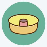 Icon Cake Mold. suitable for Bakery symbol. flat style. simple design editable. design template vector. simple illustration vector