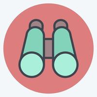 Icon Binoculars. suitable for education symbol. color mate style. simple design editable. design template vector. simple illustration vector