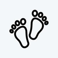 Icon Feet. suitable for Kids symbol. line style. simple design editable. design template vector. simple illustration vector
