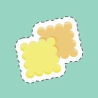 Sticker line cut Cookies. suitable for Bakery symbol. simple design editable. design template vector. simple illustration vector