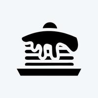 Icon Pancake. suitable for Bakery symbol. glyph style. simple design editable. design template vector. simple illustration vector