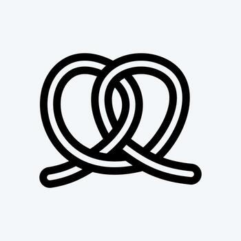 Icon Pretzel. suitable for Bakery symbol. line style. simple design editable. design template vector. simple illustration vector