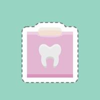 Sticker line cut X-Ray. suitable for medicine symbol. simple design editable. design template vector. simple illustration vector