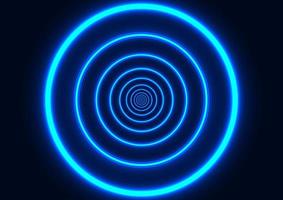 círculo de diseño de efecto abstracto estilo de neón de tono de color azul para el patrón de fondo vector