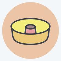 Icon Cake Mold. suitable for Bakery symbol. color mate style. simple design editable. design template vector. simple illustration vector