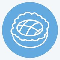 Icon Apple Pie. suitable for Bakery symbol. blue eyes style. simple design editable. design template vector. simple illustration vector